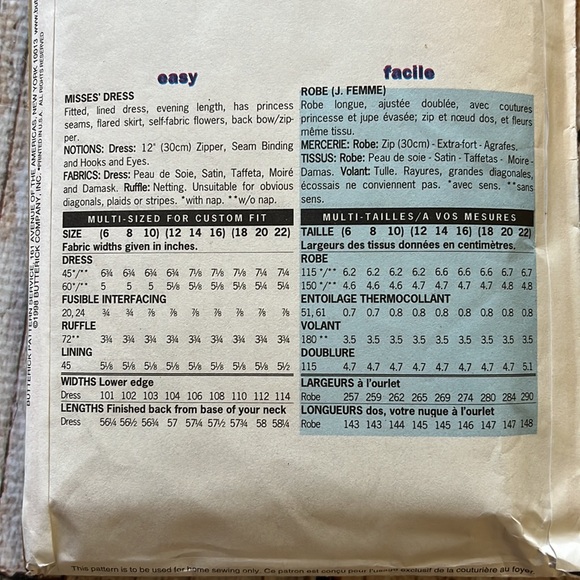 Evan-Picone Butterick Uncut Seeing Pattern - Picture 7 of 9